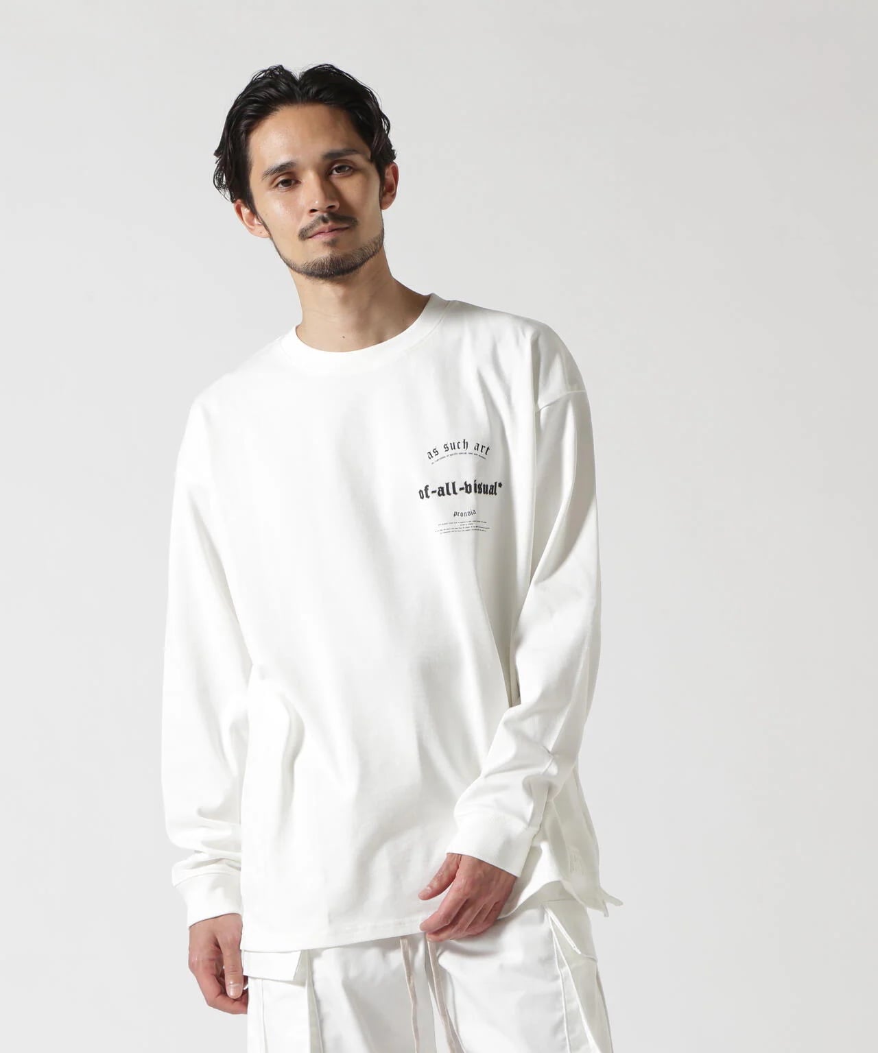 A4A/エーフォーエー/DROOPING LST/ロンT White Free