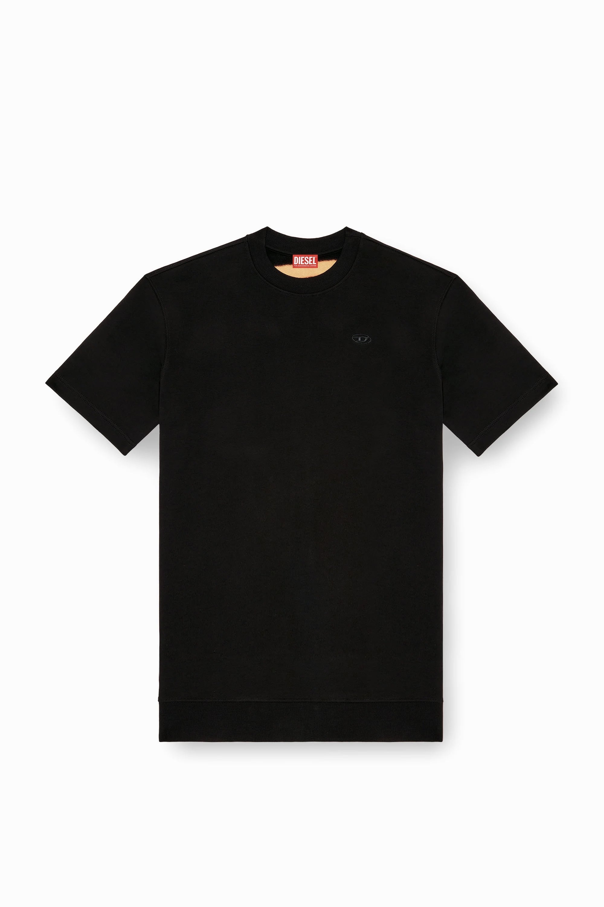 Diesel/Baggy T-shirt with fiery Oval D print Black S