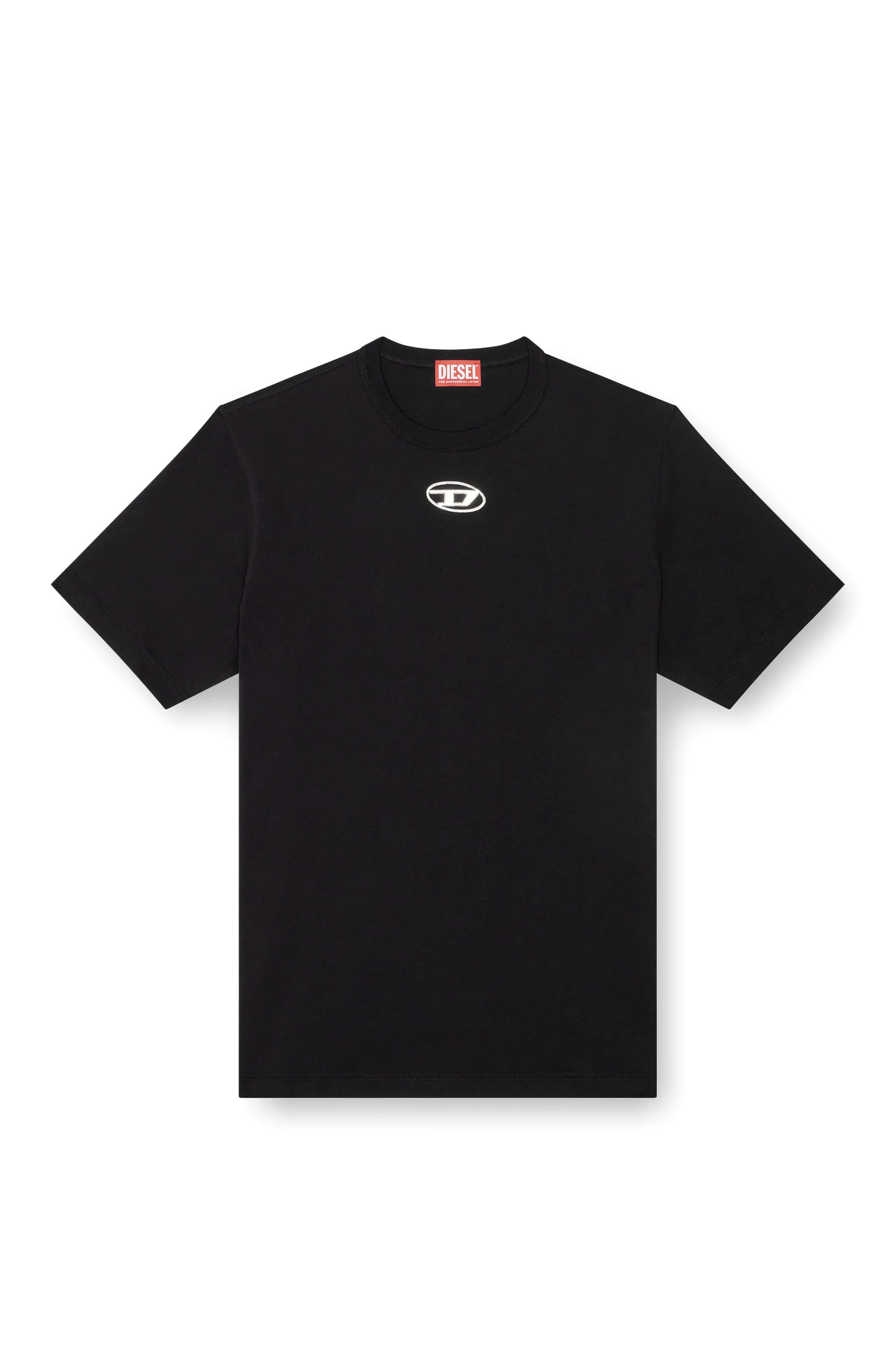 DIESEL/ディーゼル/T-shirt with metallic Oval D Black M