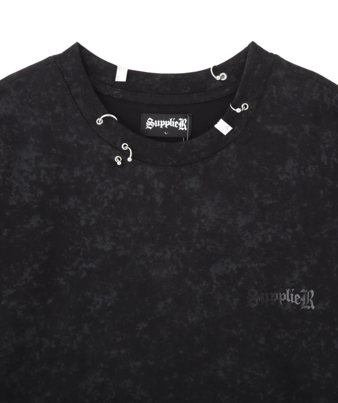 SUPPLIER/サプライヤー/【LHP EXCLUSIVE】Vintage Wash Pierced Cross Tee Black M