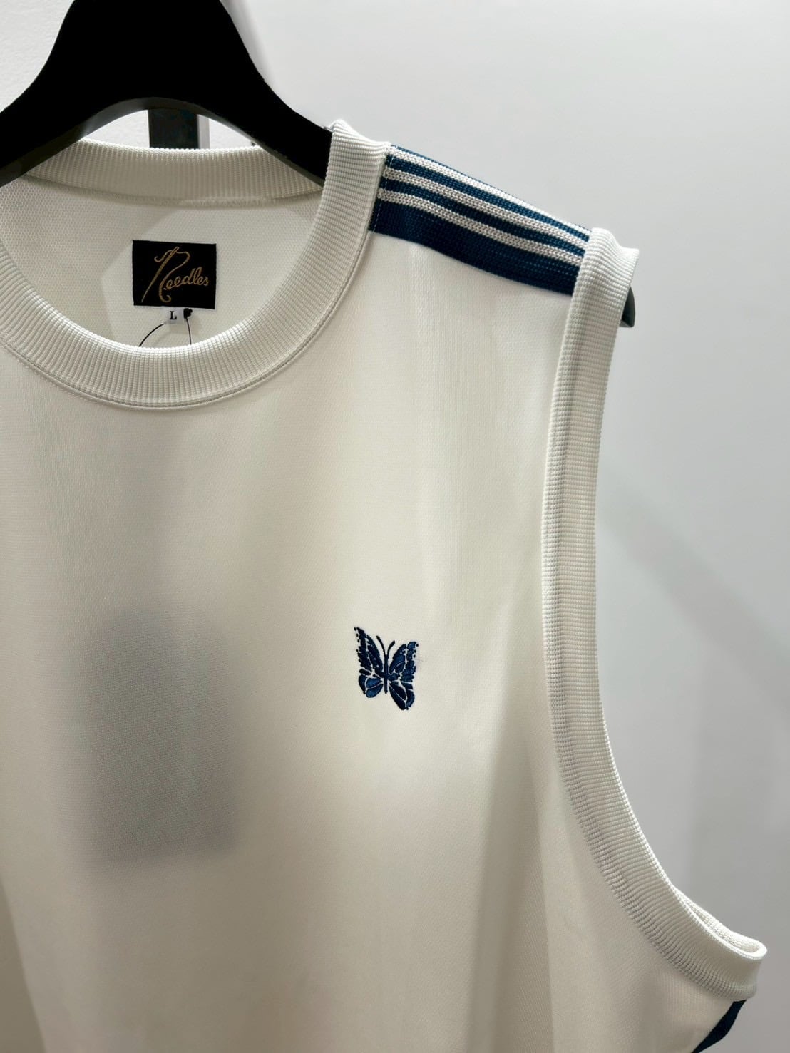  NEEDLES/ニードルズ/【LHP EXCLUSIVE】 Sleeveless Track Crew Neck - Poly Smooth" White S
