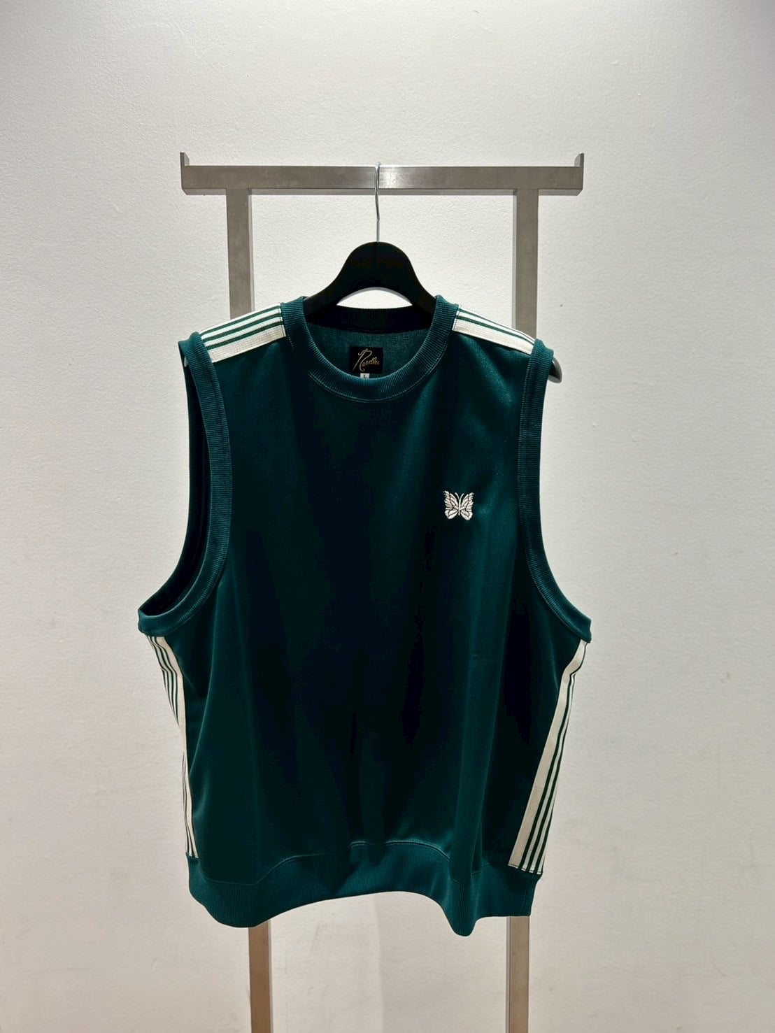  NEEDLES/ニードルズ/【LHP EXCLUSIVE】 Sleeveless Track Crew Neck - Poly Smooth" Green S