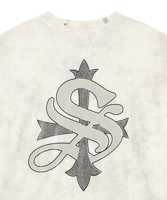 SUPPLIER/サプライヤー/【LHP EXCLUSIVE】DAMAGE PIERCED CROSS TEE beige M