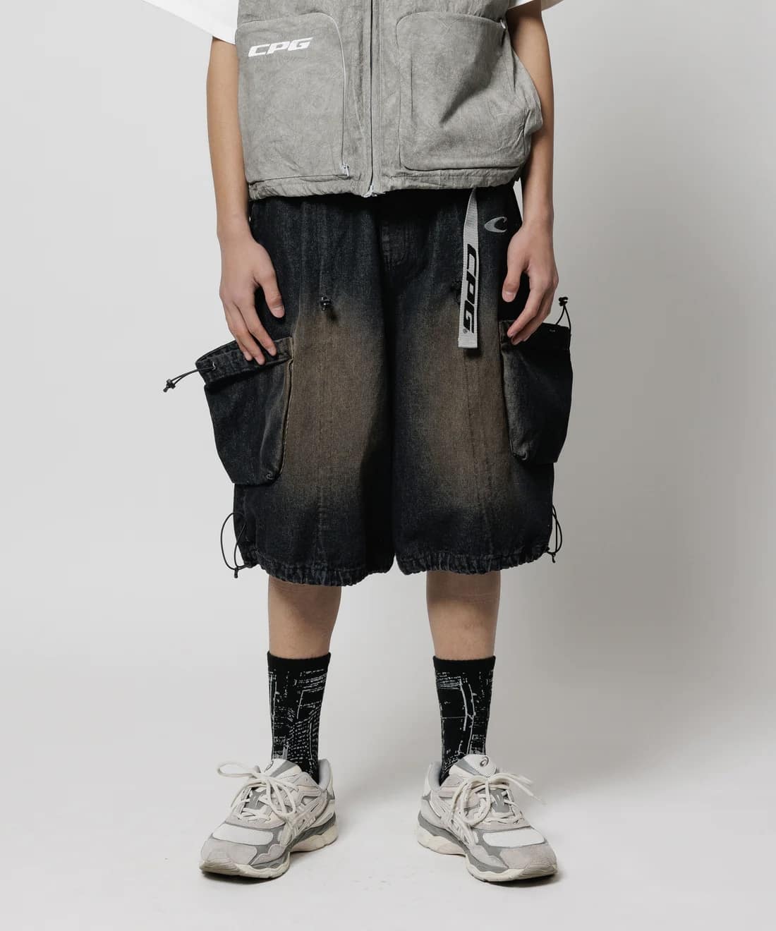 CPG /シーピージー/ANOMALY CORD FADE DENIM HALF PANTS BLACK M