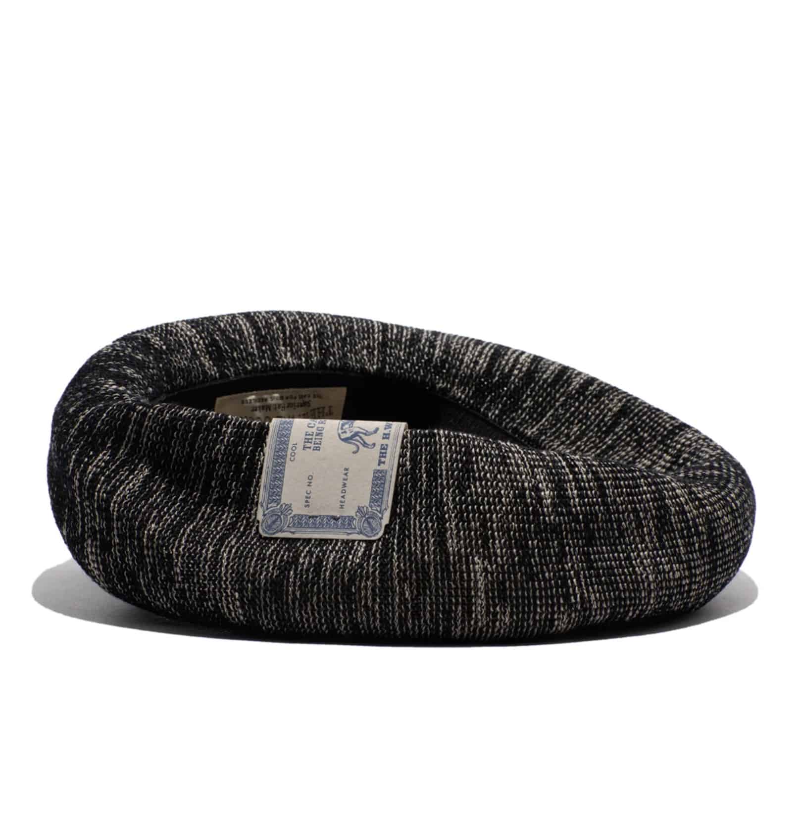 THE H.W.DOG&CO /ドックアンドコー CHAMBRAY BIG BERET Black×Beige Free