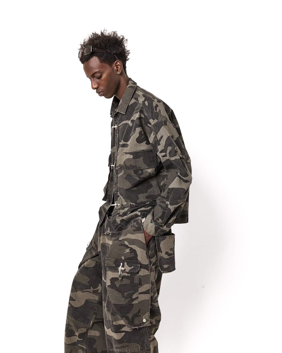 DankeSchon/ダンケシェーン/RIPSTOP CARGO SH gray M