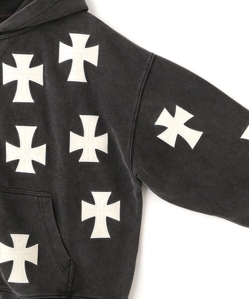 UNKNOWNLONDON/アンノウンロンドン/LHP別注 Leather Cross Zip Hoodie White M