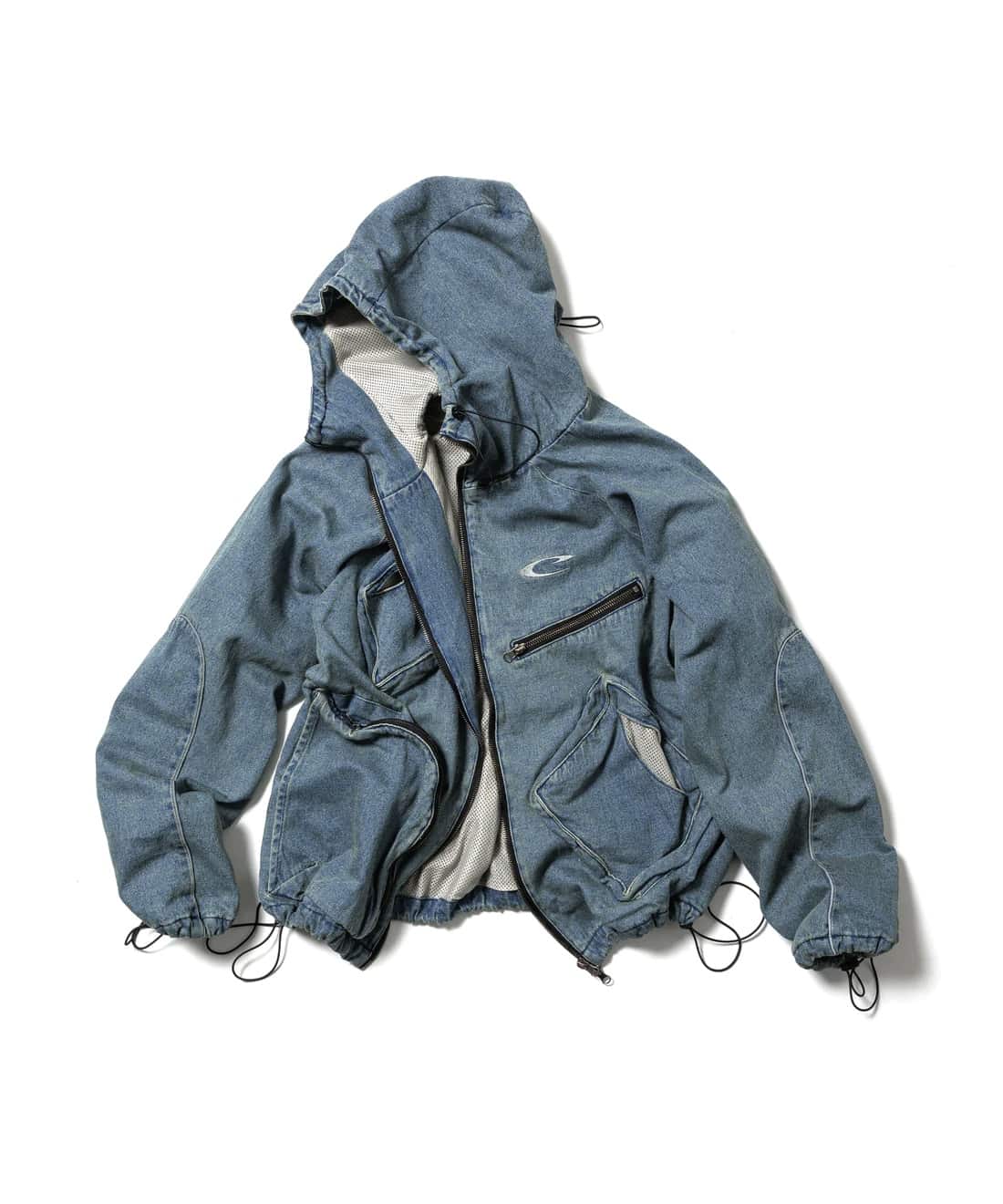 CPG RHOMBUS POCKET FADE DENIM JACKET Blue M