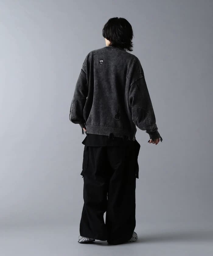 DankeSchon/ダンケシェーン/MILS KNIT CREWNECK Black M