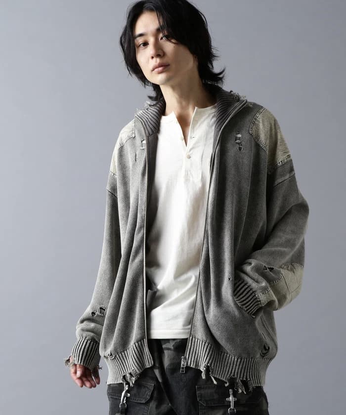 DankeSchon/ダンケシェーン/MILS KNIT DRIVERS gray M