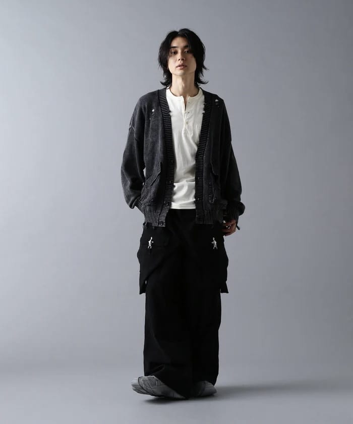DankeSchon/ダンケシェーン/MILS KNIT CARDIGAN Black M