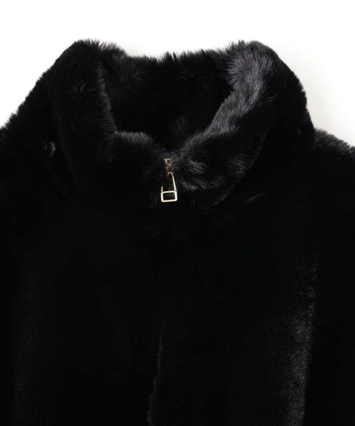 DankeSchon/ダンケシェーン/ECO FUR STAND BLOUSON BLACK Black M