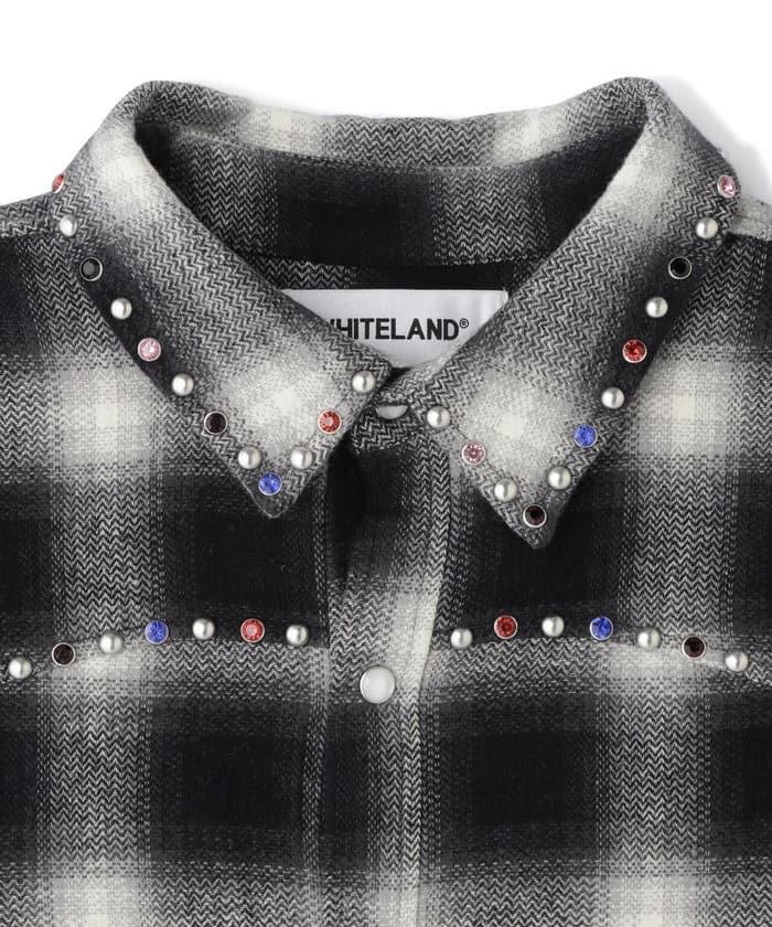 WHITELAND/ホワイトランド/STUDS WESTERN SHIRT Black FREE
