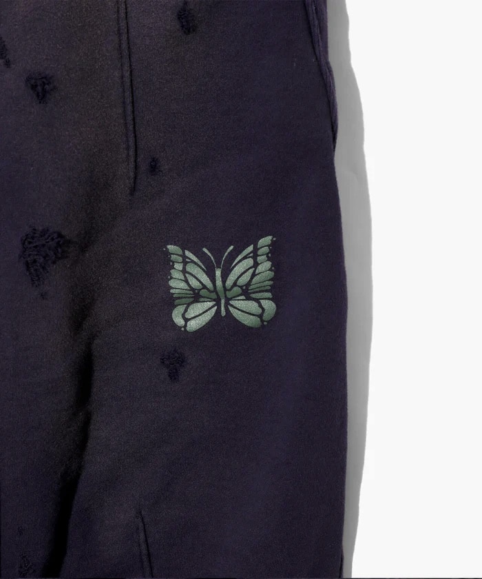  NEEDLES/ニードルズ/DECONSTRUCTED H.D.SWEAT PANT - COTTON FRENCH TERRY purple XS
