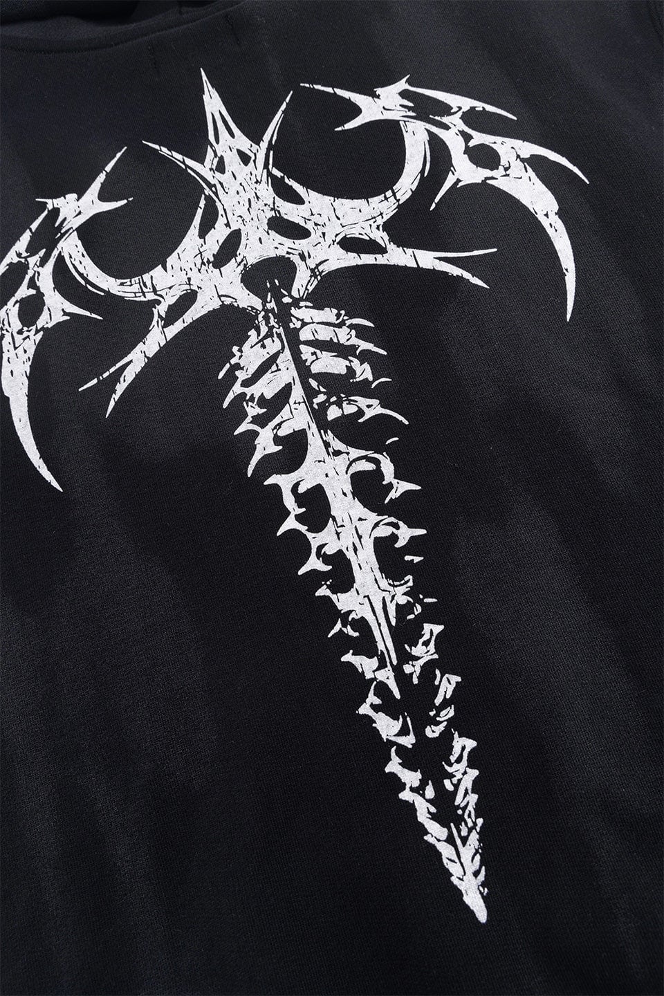 SUPPLIER/サプライヤー/ Tribal Bones Pierced Zip Hoodie BLACK M