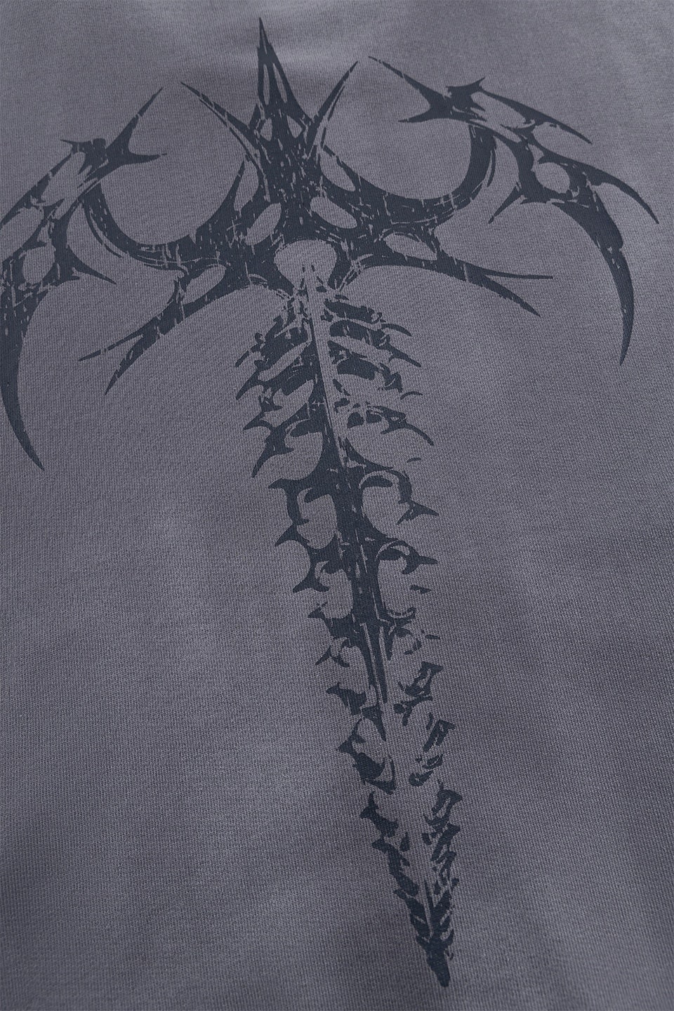 SUPPLIER/サプライヤー/ Tribal Bones Pierced Zip Hoodie gray M