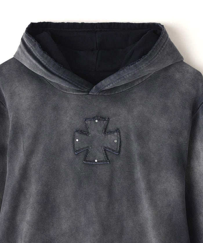 DankeSchon/ダンケシェーン/SPRAY PIGMENT SWEAT HOODIE IRON gray M