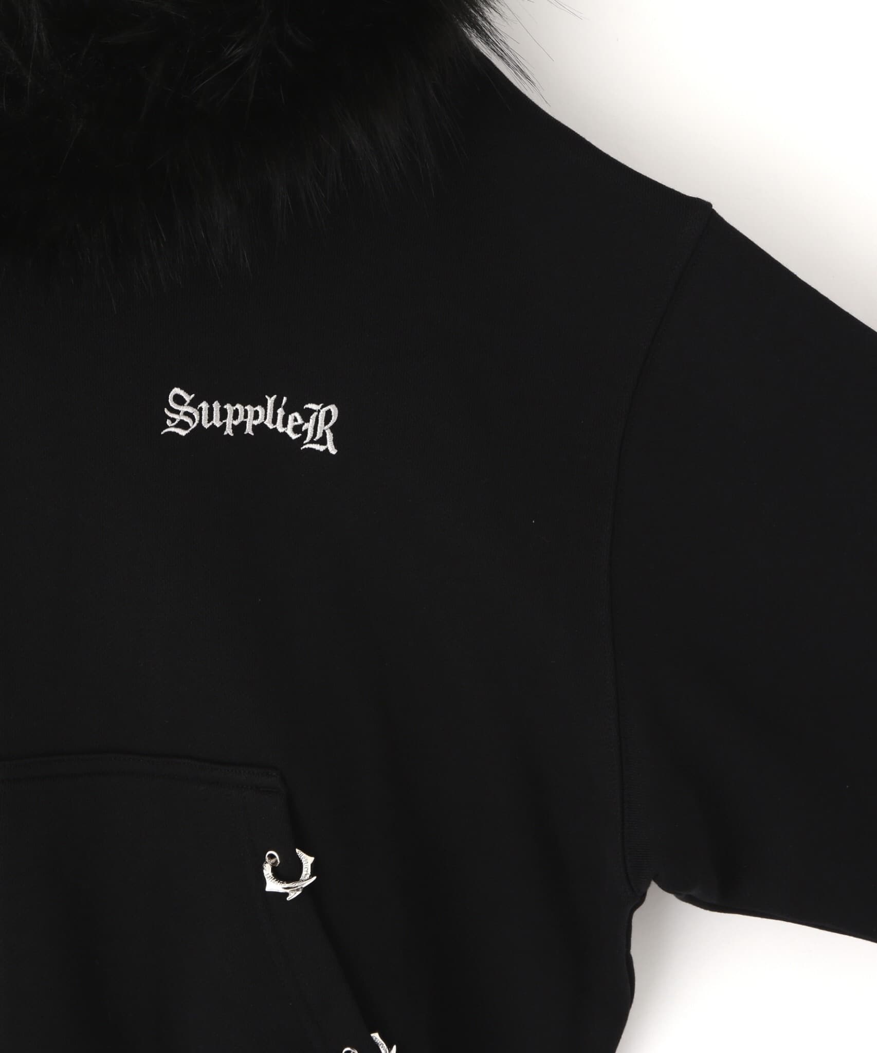 SUPPLIER/サプライヤー/別注FAUXFUR Cross ZIP HD silver M
