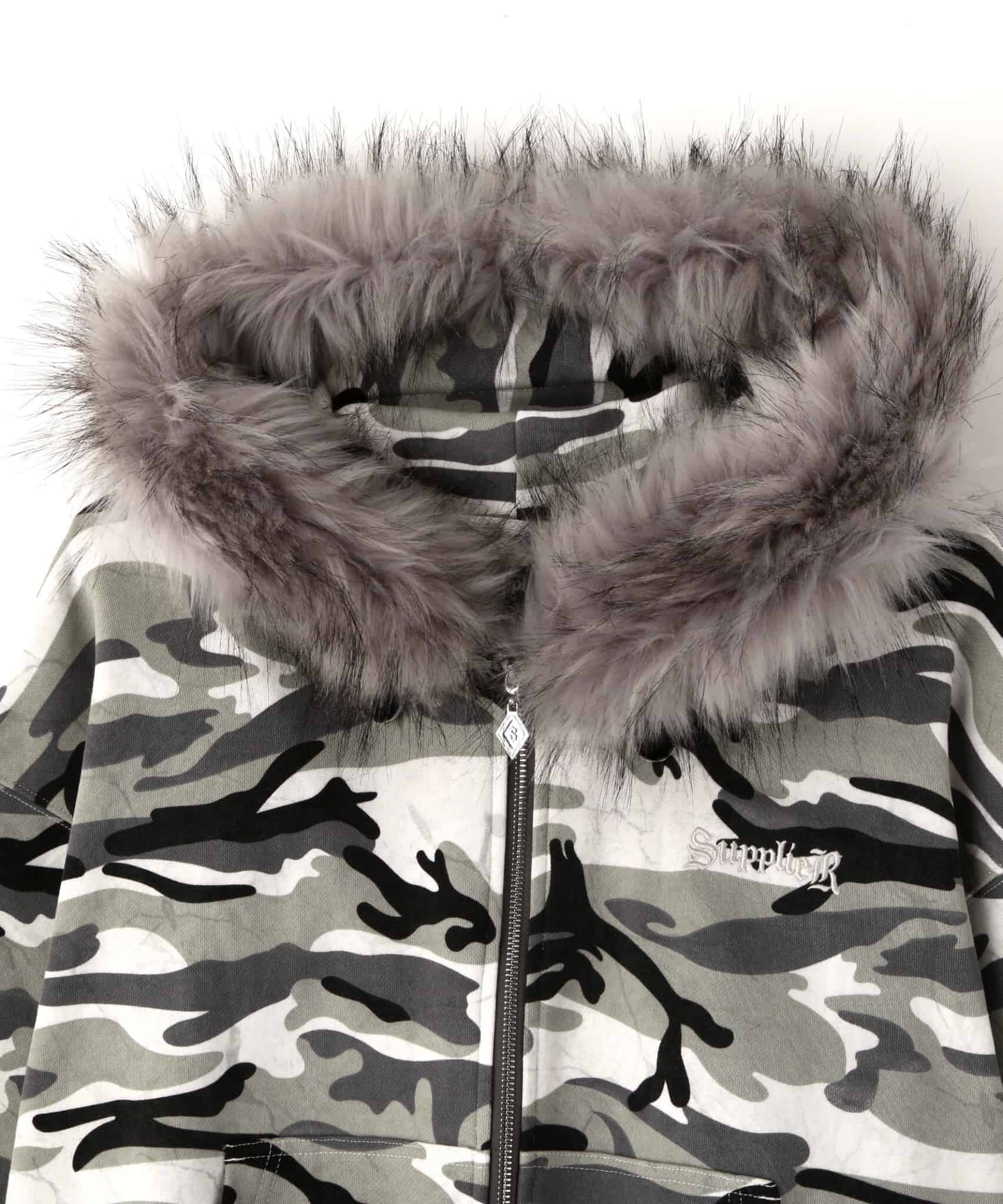 SUPPLIER/サプライヤー/別注FAUXFUR Cross ZIP HD CAMO M