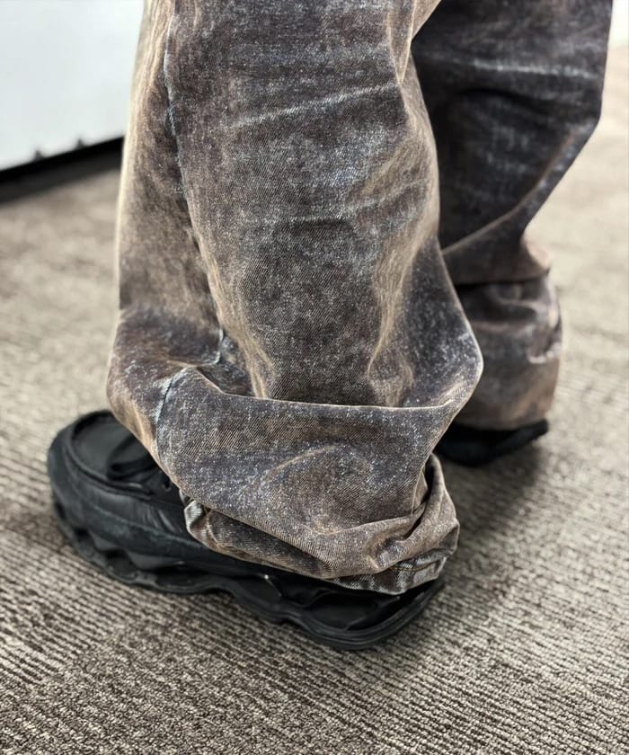 WHITELAND/ホワイトランド/FLOCKY WIDE DENIM PANTS