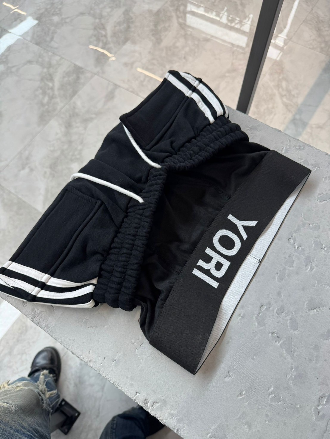 EXCLUSIVE/Reckless×Yori LHP Side line pants Black S