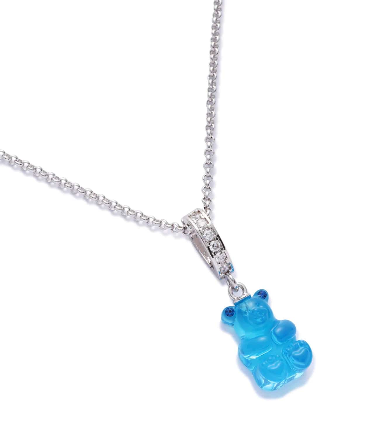【BTS JUNG KOOK / 少女時代 TAE YEON 他 着用】MIKSHIMAI/ミクシマイ/CANDY BEAR PENDANT/キャンディベアペンダント Blue Free