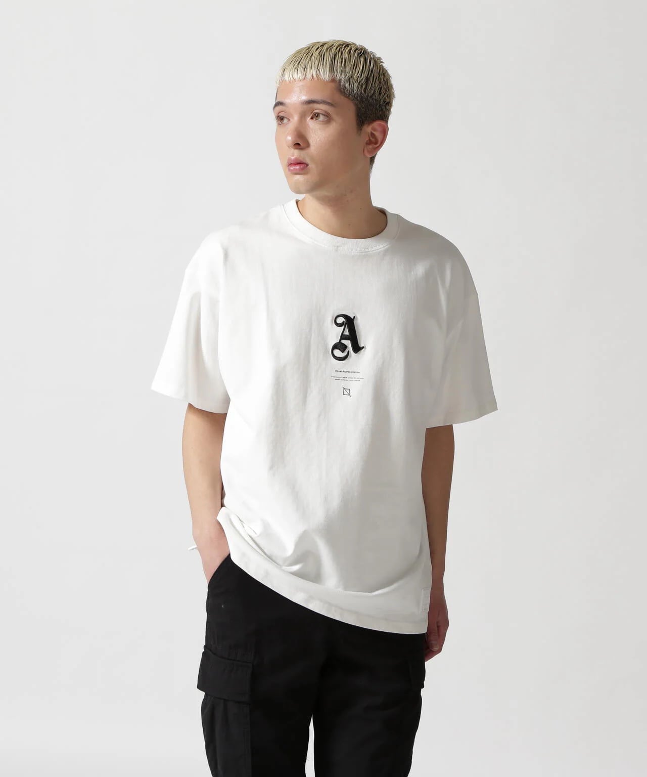 A4A/エーフォーエー/ALPHA s/s TEE White Free