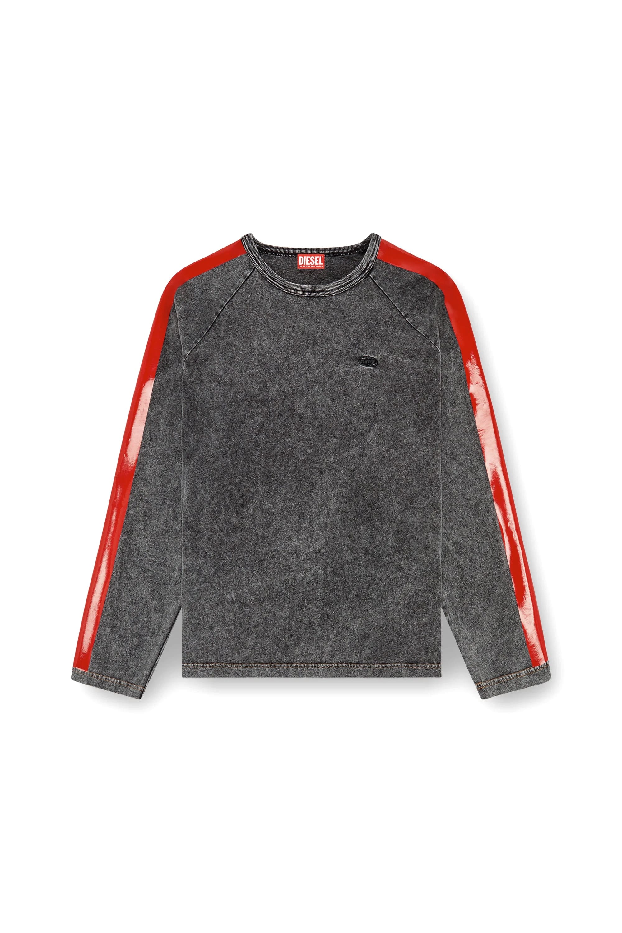 Diesel/Long-sleeve T-shirt with glossy bands(S gray)｜ LHP