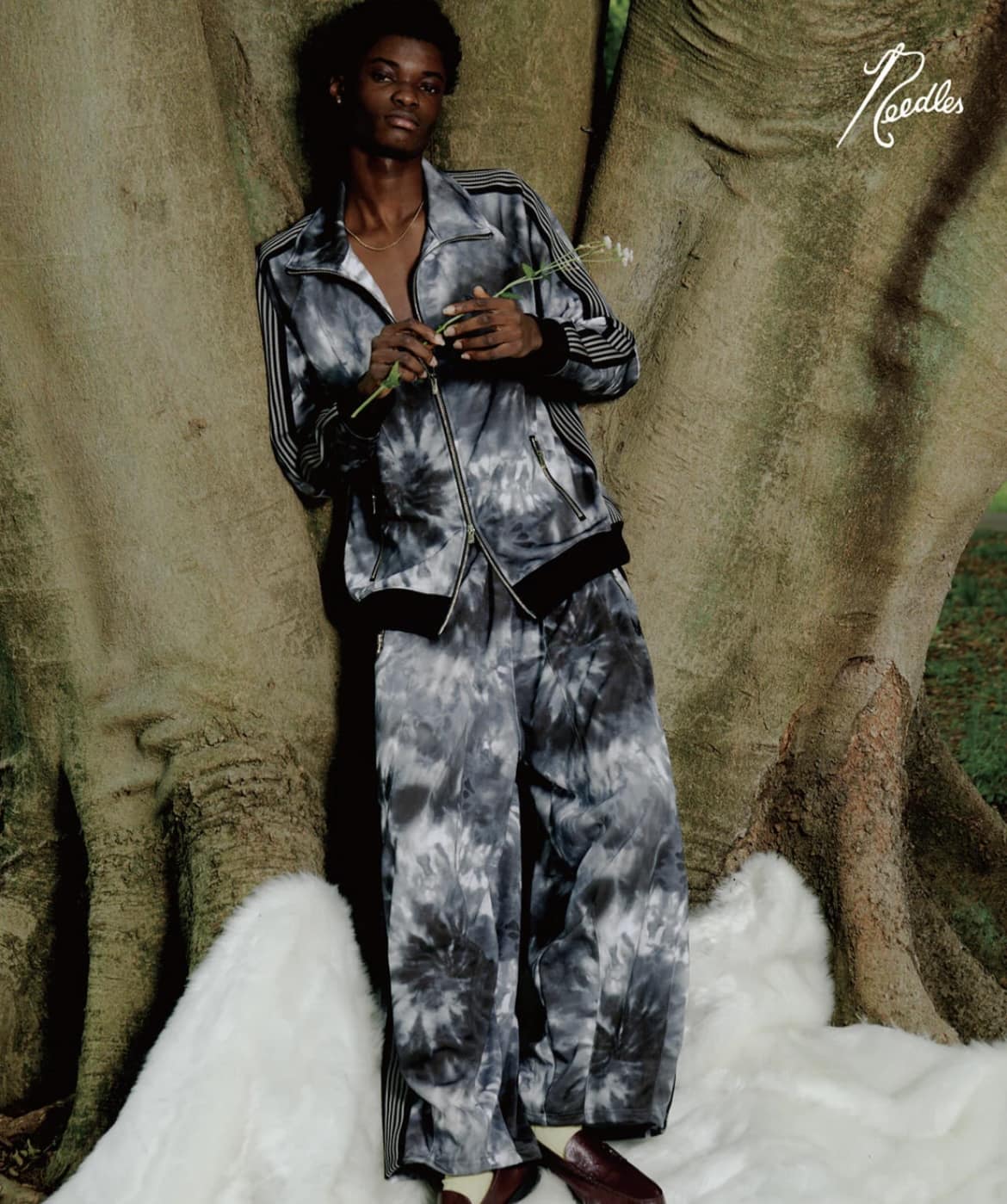 NEEDLES/ニードルズ/【LHP EXCLUSIVE】TRACK JACKET - POLY SMOOTH TYEDYE BLACK GRAY S