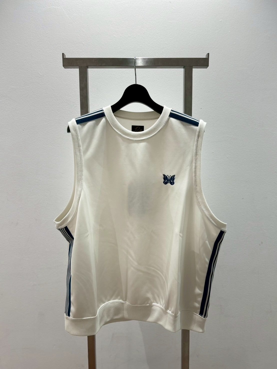  NEEDLES/ニードルズ/【LHP EXCLUSIVE】 Sleeveless Track Crew Neck - Poly Smooth" White S