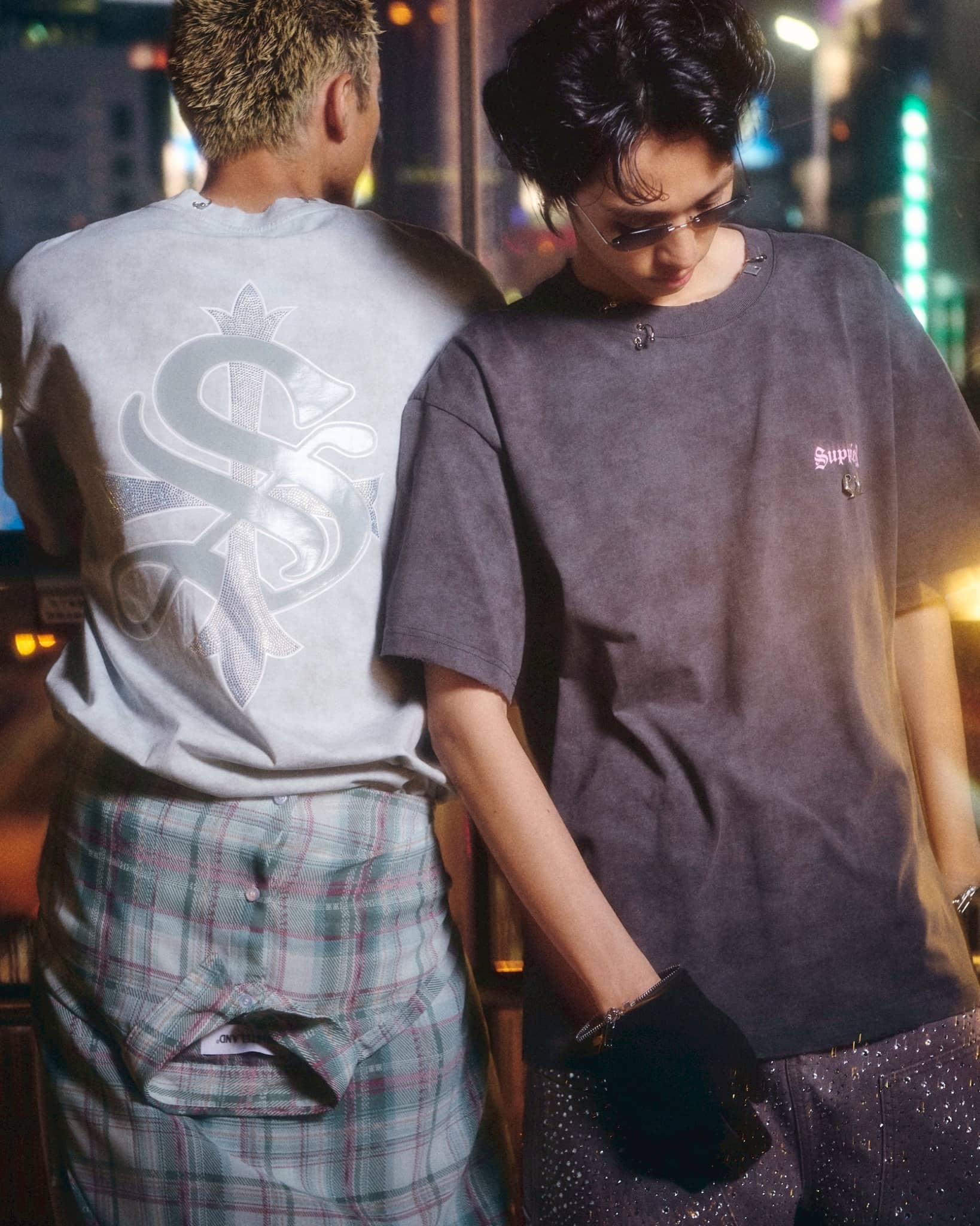 SUPPLIER/サプライヤー/【LHP EXCLUSIVE】DAMAGE PIERCED CROSS TEE White M