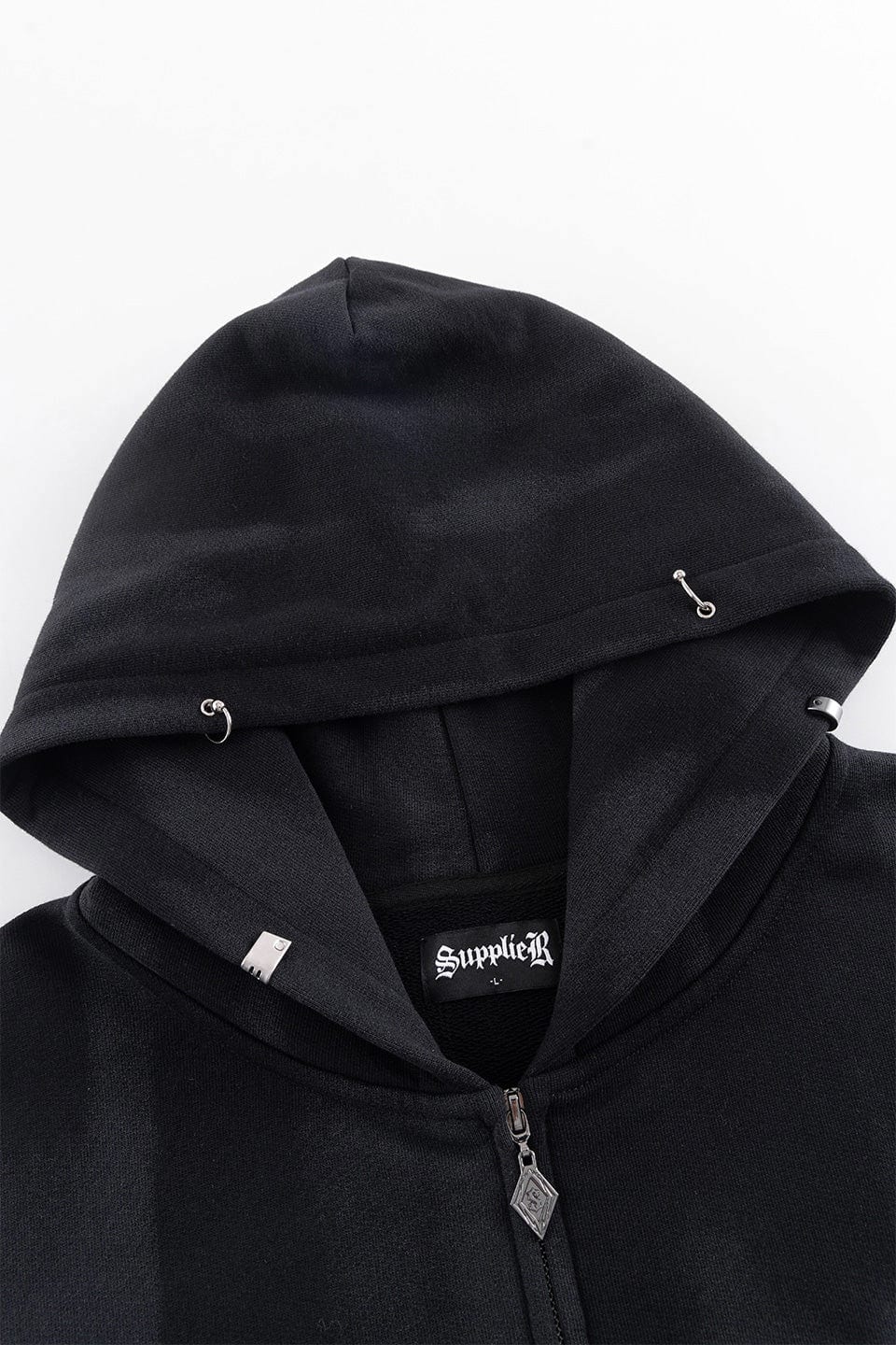 SUPPLIER/サプライヤー/ Tribal Bones Pierced Zip Hoodie BLACK M
