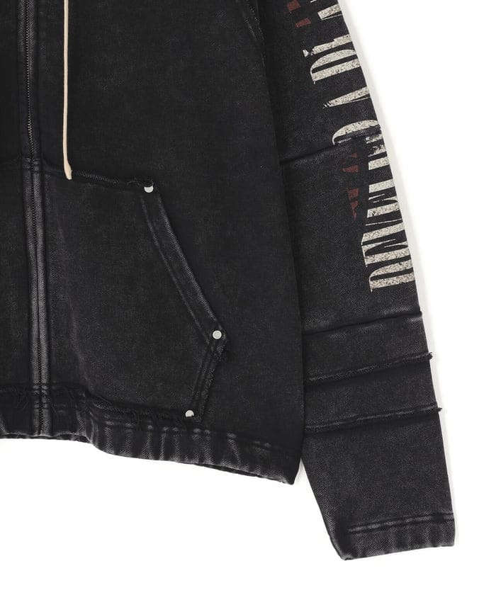 DankeSchon/ダンケシェーン/490 CHEMICAL ZIP HOODIE IRONCROSS Black M