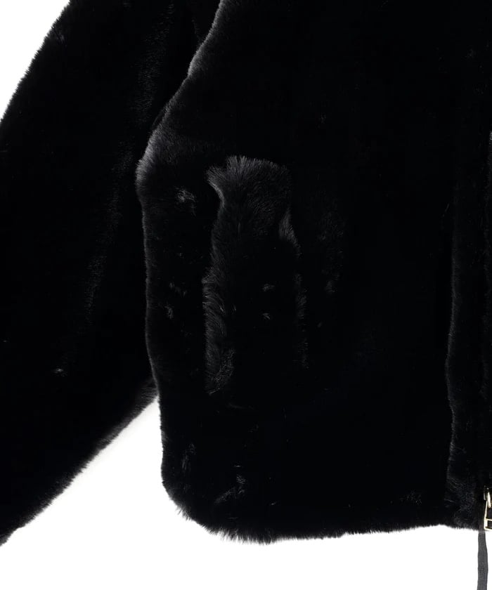 DankeSchon/ダンケシェーン/ECO FUR STAND BLOUSON BLACK Black M