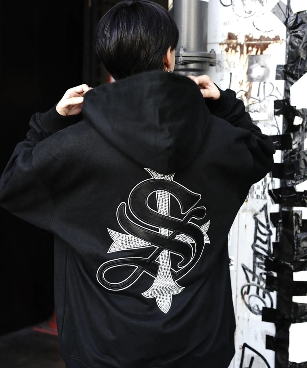 SUPPLIER / サプライヤー 24aw Exclusive Cross Leather Zip Hoodie