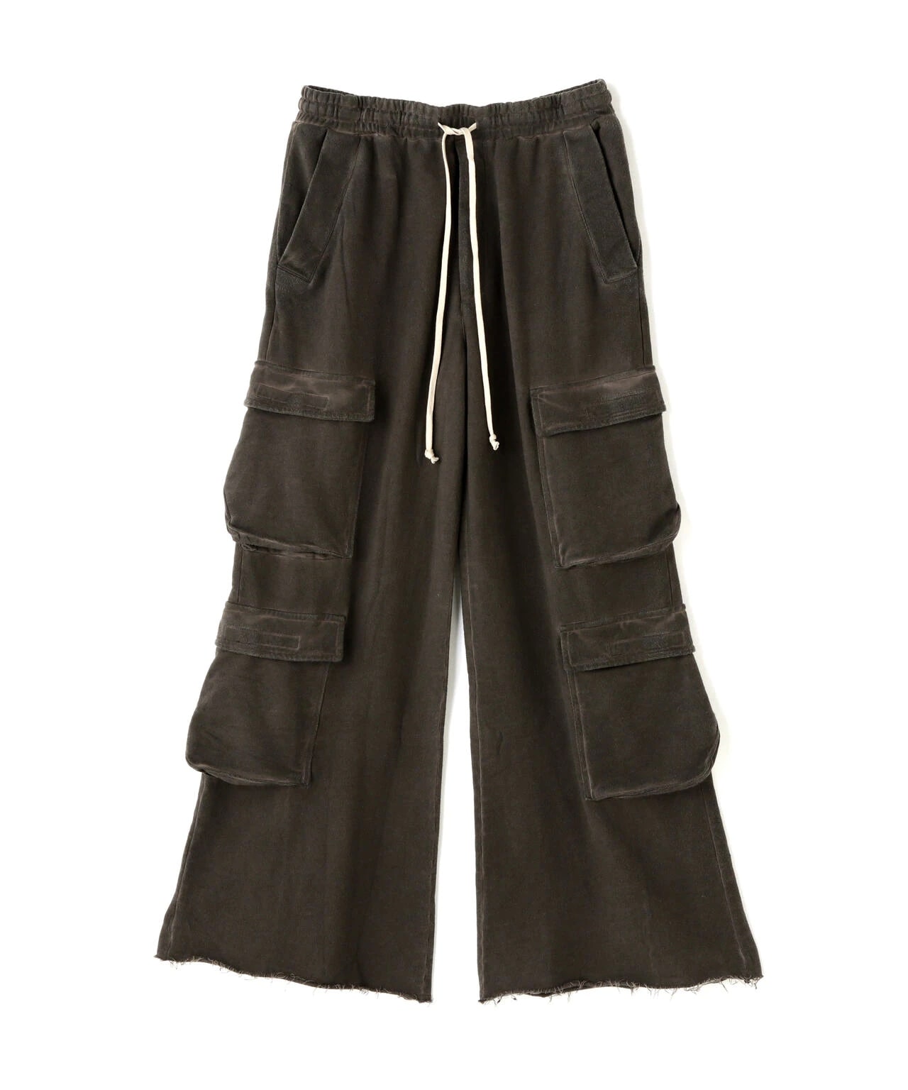 DankeSchon/ダンケシェーン/WATERDYE SWEAT BAGGY CARGO PANTS charcoal S