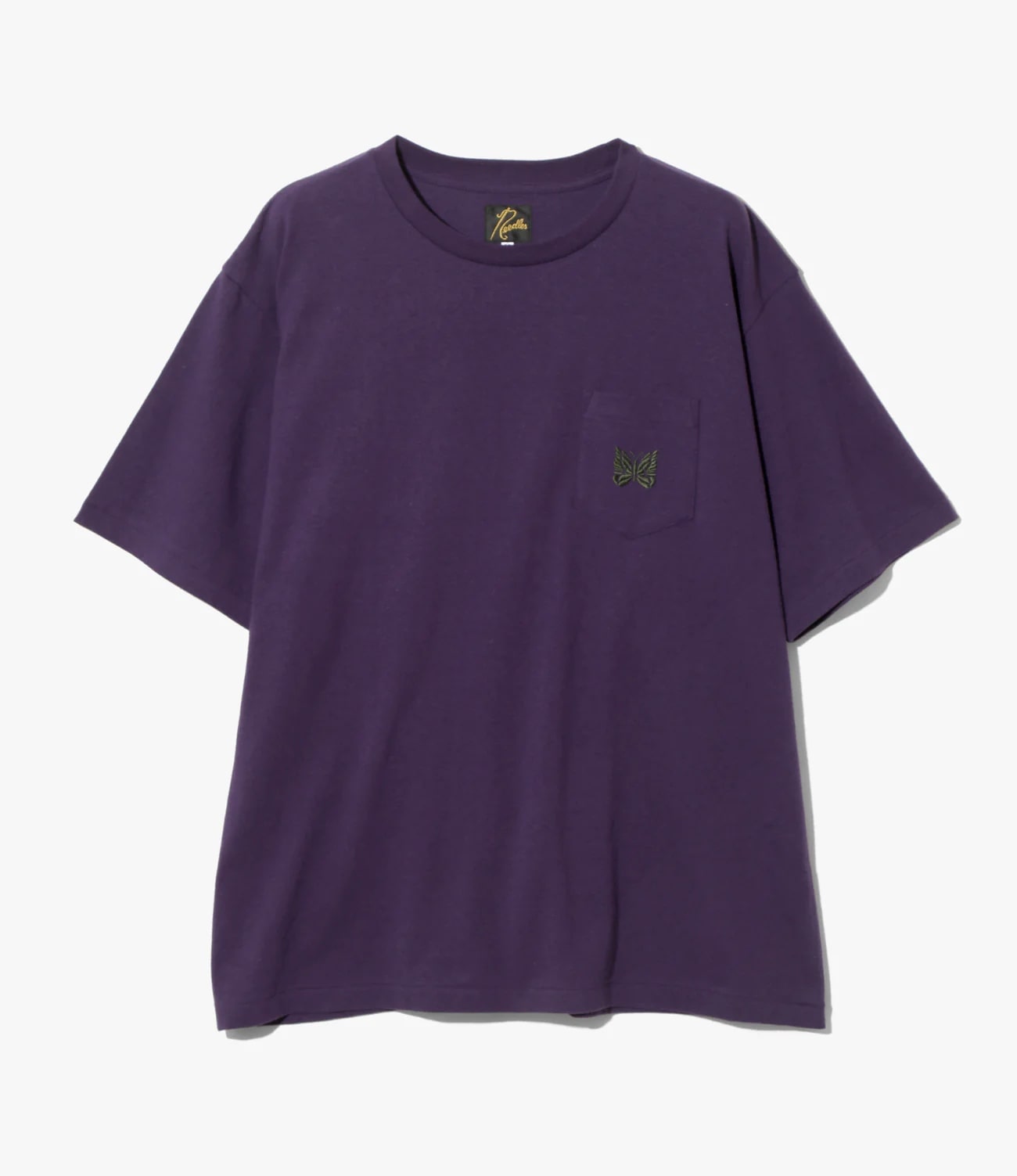  Needles/ニードルズS/S PAPILLON EMB. POCKET TEE - COTTON JERSEY purple XS