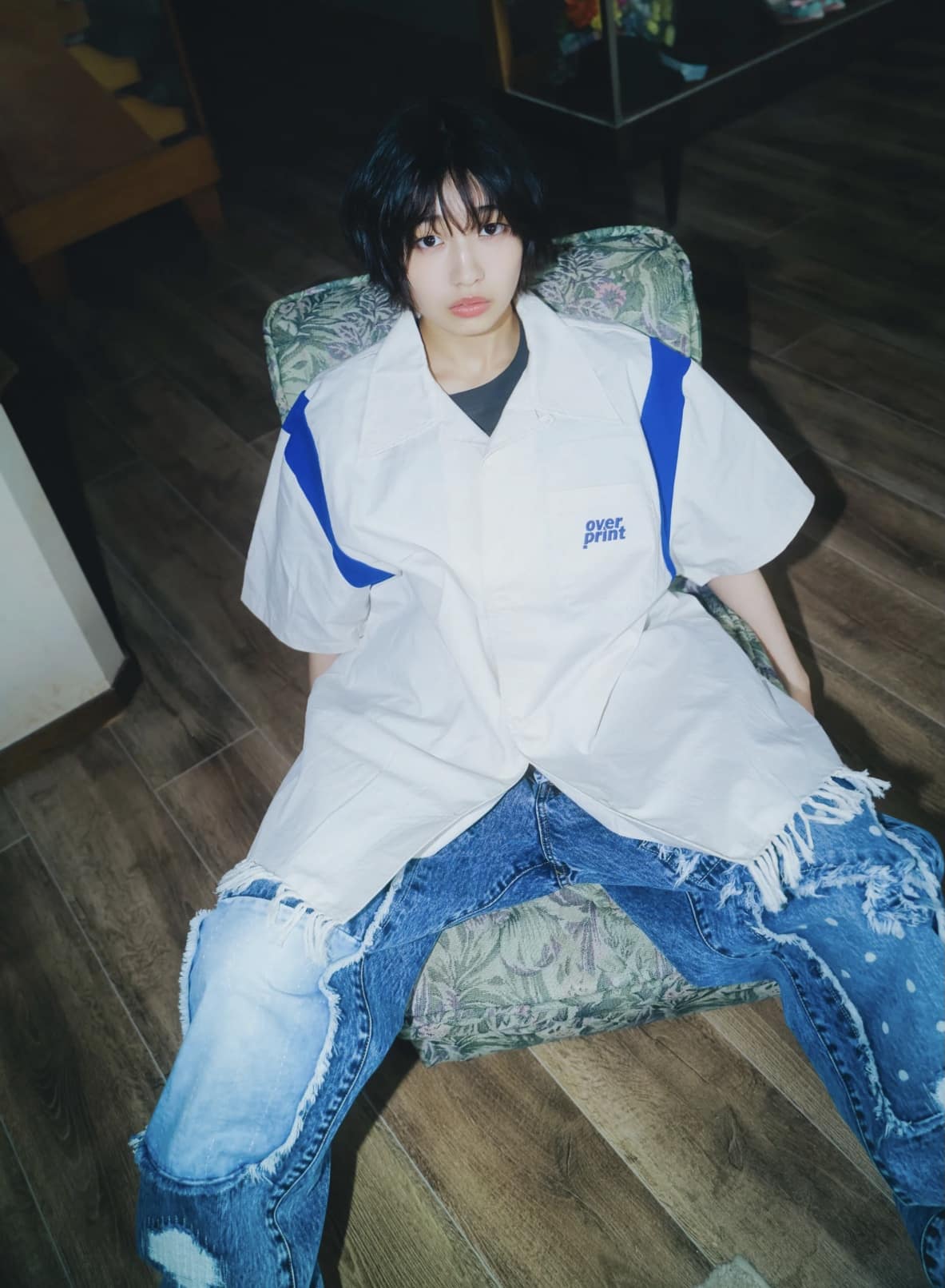 overprint/オーバープリント/COTTON LINEN BOWLING SHIRTS White M