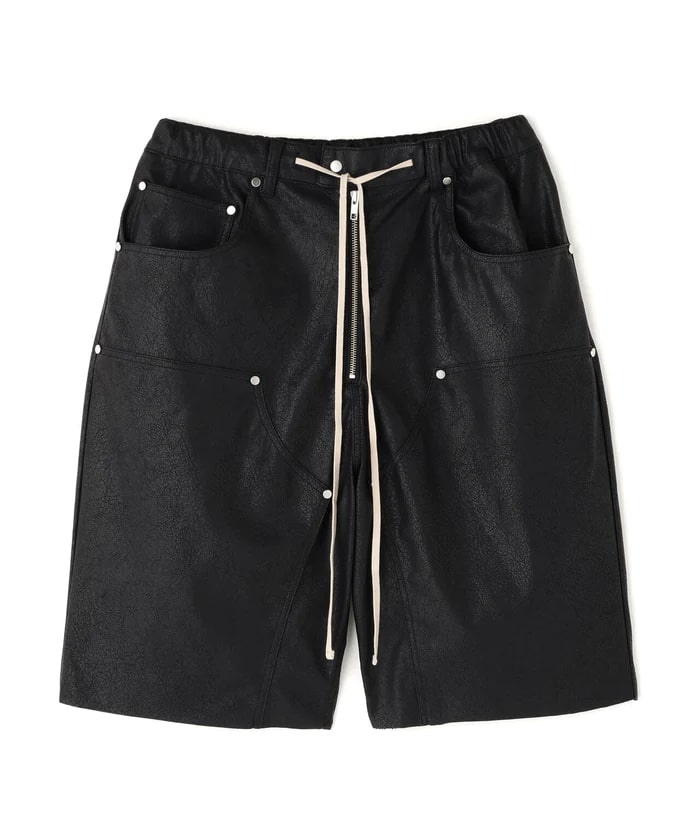 DankeSchon/ダンケシェーン/PULEATHER W-KNEE SHORTS Black M