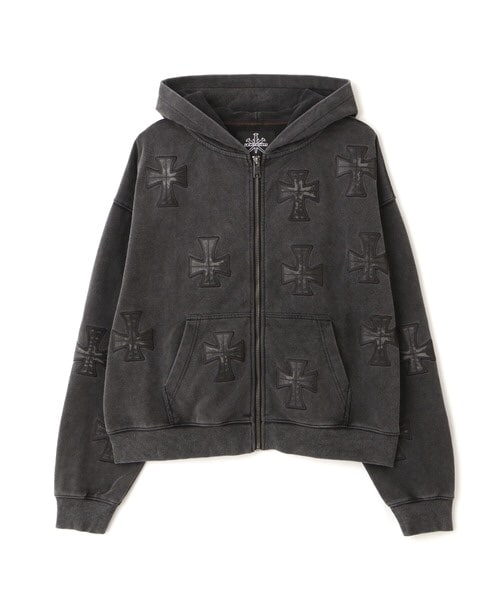 UNKNOWNLONDON/アンノウンロンドン/LHP別注 Leather Cross Zip Hoodie