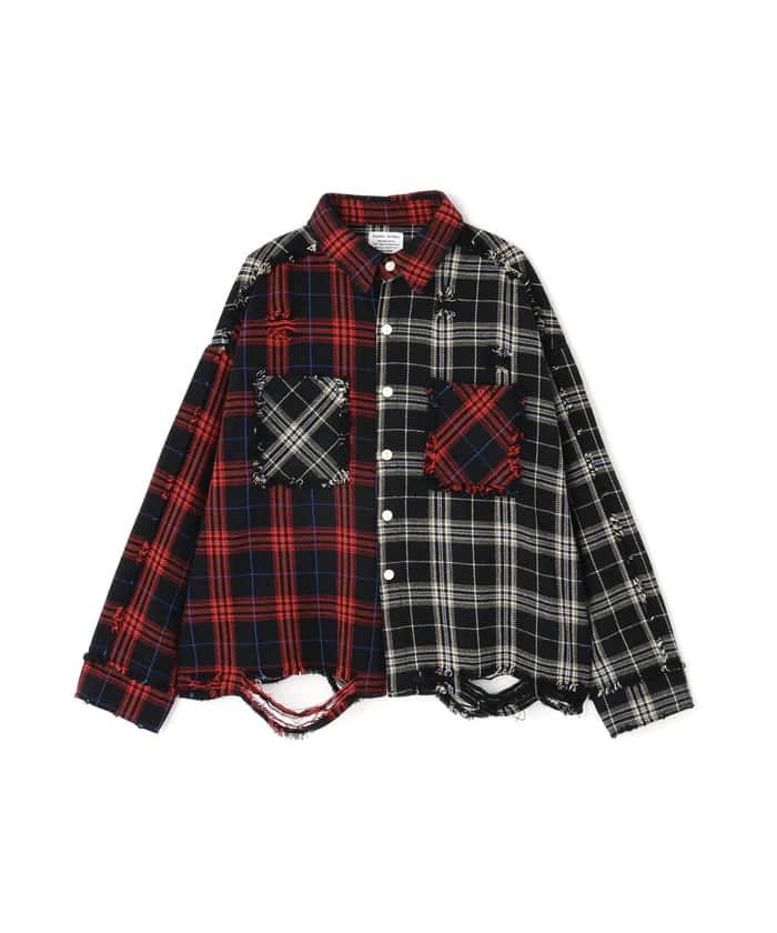 DankeSchon/ダンケシェーン/FLANNEL SHIRTS Black M
