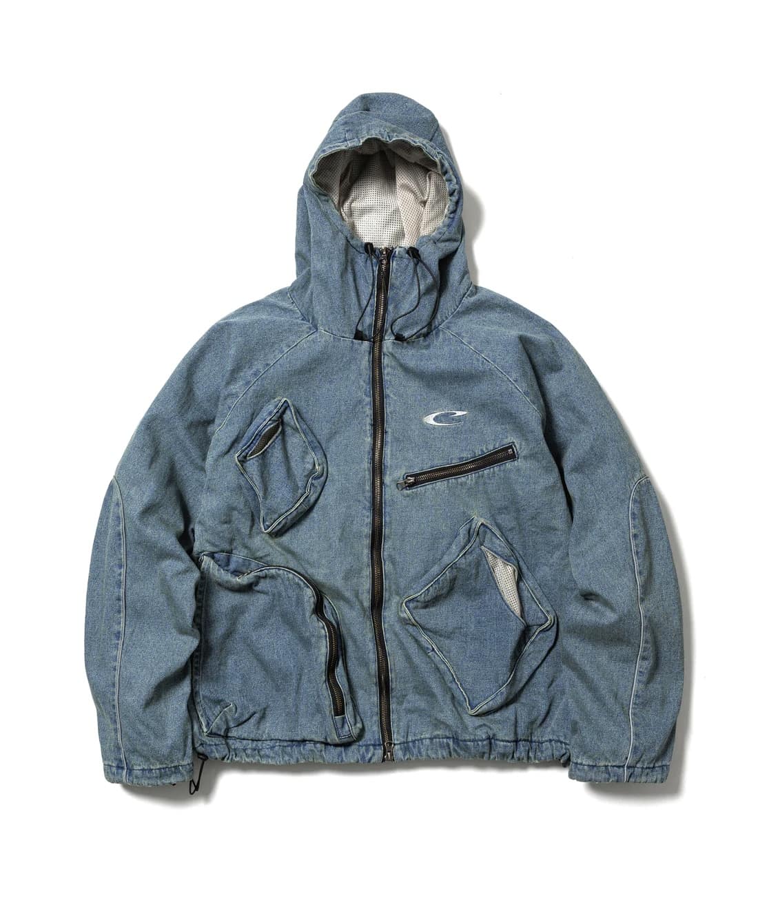 CPG RHOMBUS POCKET FADE DENIM JACKET Blue M