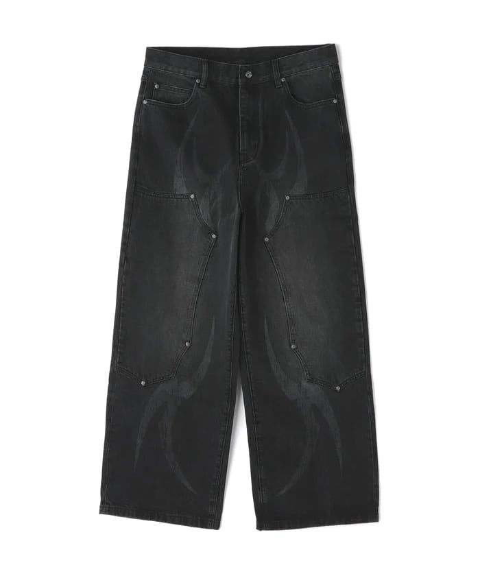 SUPPLIER/サプライヤー/DOUBLEKNEE BAGGY JEANS Black S