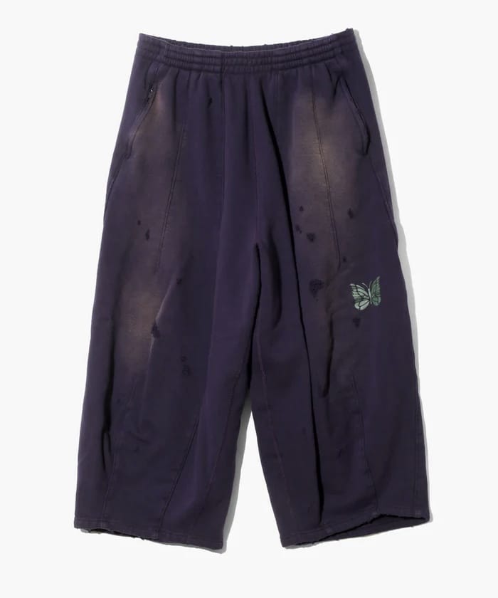  NEEDLES/ニードルズ/DECONSTRUCTED H.D.SWEAT PANT - COTTON FRENCH TERRY purple XS
