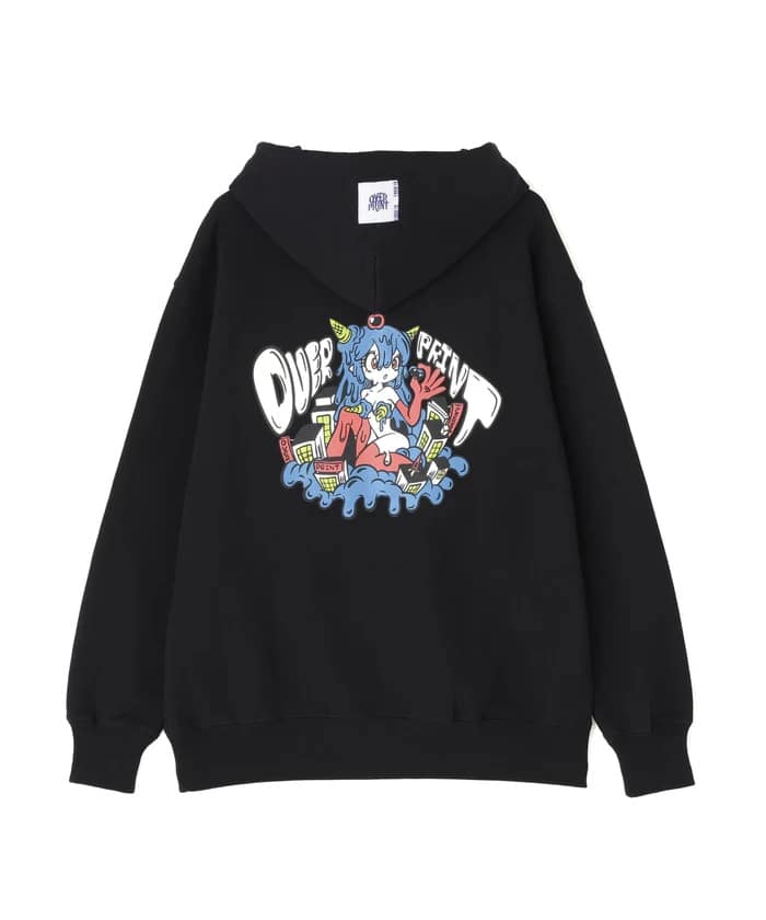 overprint/オーバープリント/TITAN HOODIE Black M