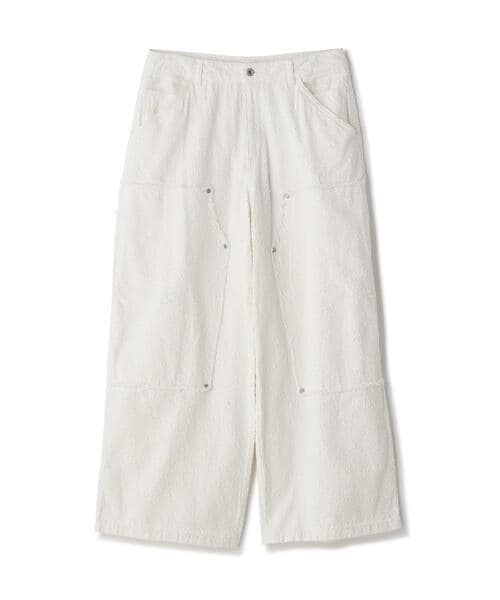 DankeSchon/ダンケシェーン/NEEDLEPUNCH DENIM W-KNEE PANTS White S