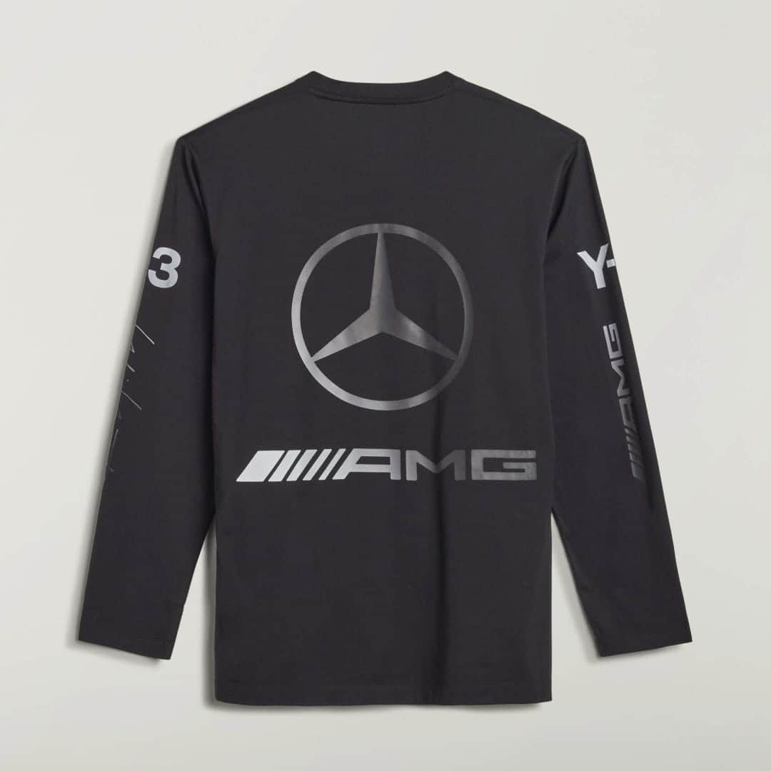 Y-3 MERCEDES - AMG PETRONAS FORMULA 1 TEAM CHAOS LOGO LONG SLEEVE TEE Black S