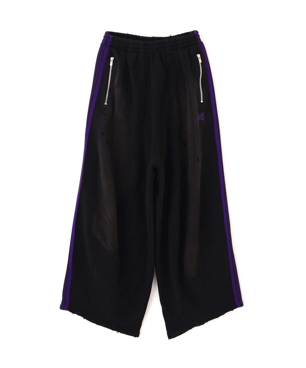 LHP EXCLUSIVE/Needles/ニードルズ別注/H.D. Track Pant-Cotton Jersey/Damaged BLK XS