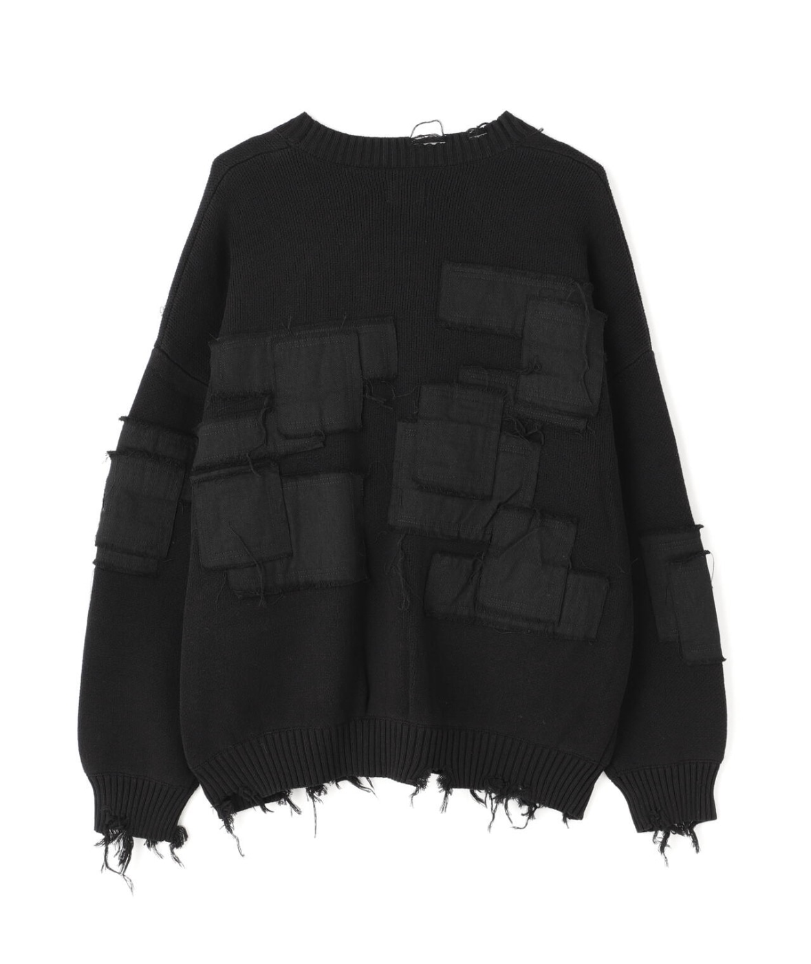 DankeSchon/ダンケシェーン/PACHWORK KNIT CD Black M