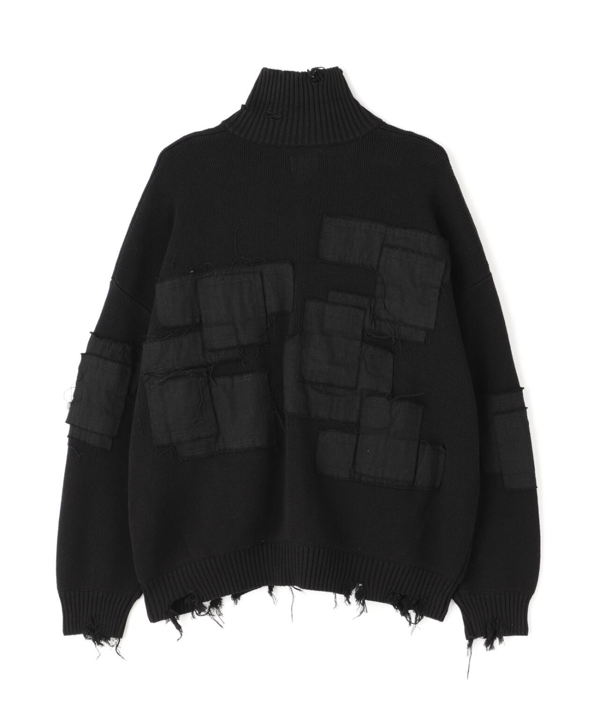 DankeSchon/ダンケシェーン/PATCHWORK KNIT DRIVERS Black M